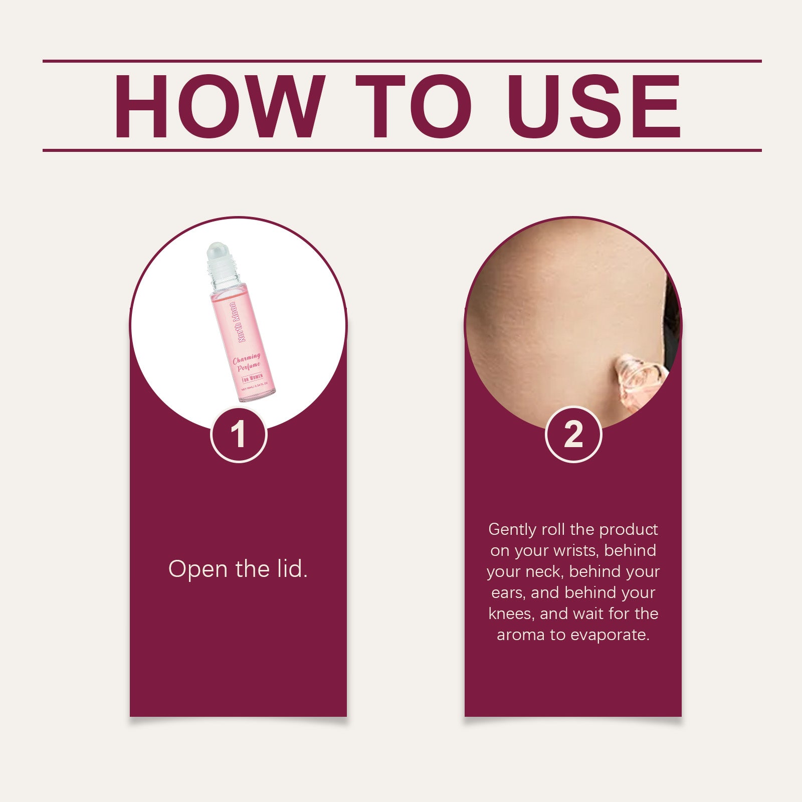 Rose Pheromone Roll-On Perfume For Women Portable Fragrance Light Fresh Niche Perfume