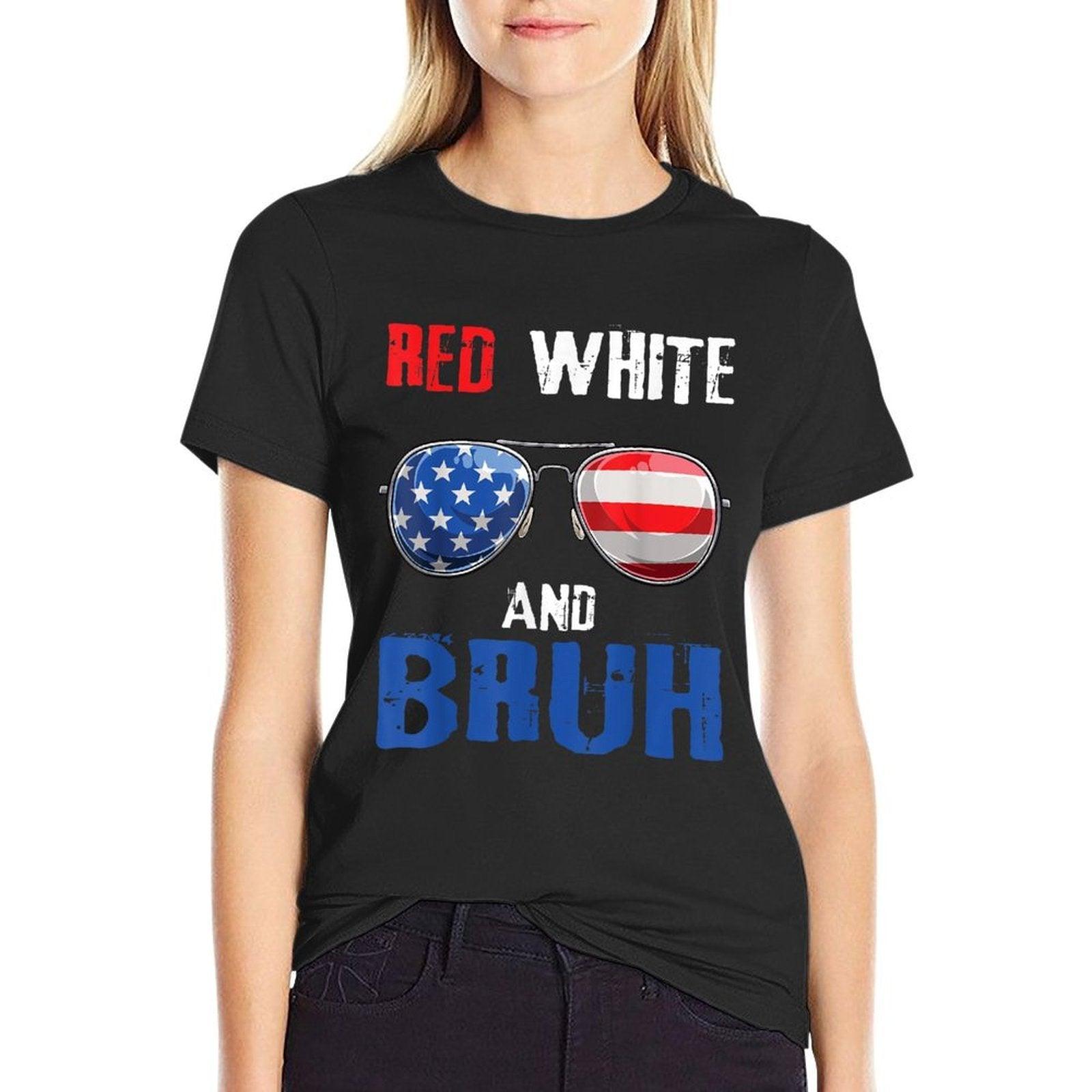 Red White And Bruh 4th Of July Boys Patrioticns Kids  Vintage-inspired T-Shirt