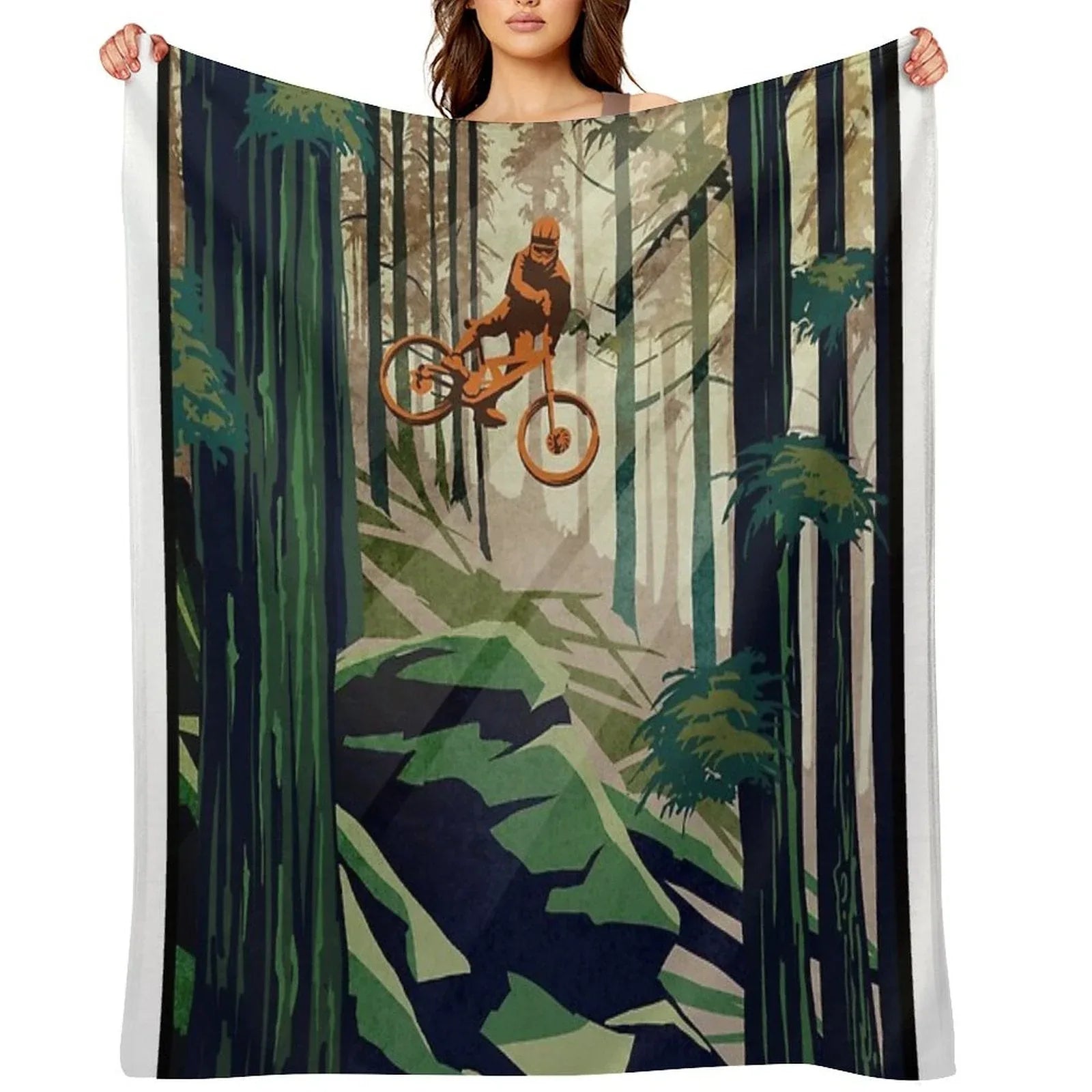 MY THERAPY Mountain Bike! Throw Blanket