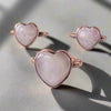 Copper Kunzite Heart Ring for Love and Healing | By Blackbird & Sage