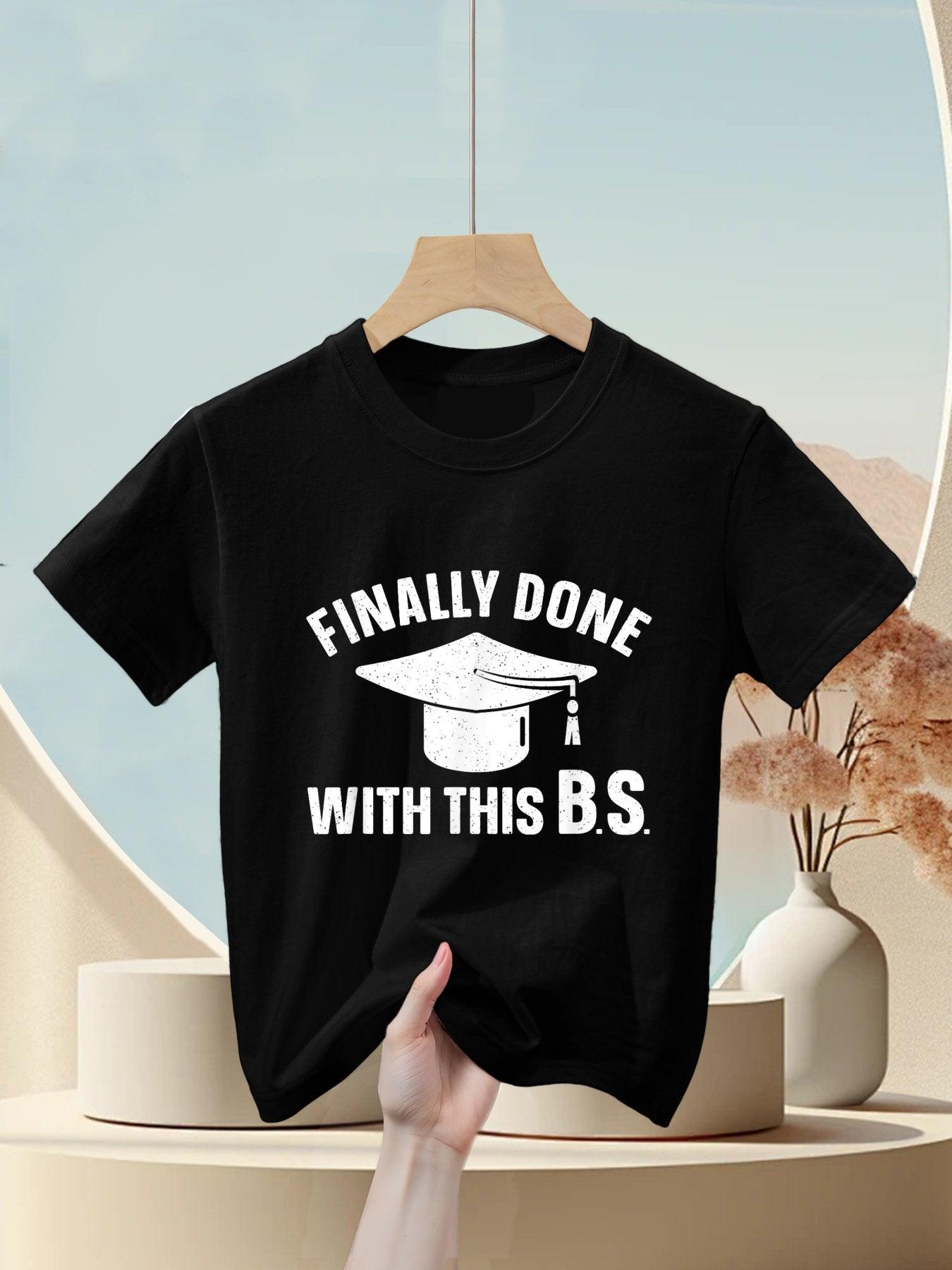 Graduation Art For Men Women Bachelor Of Science Graduation Kids T-Shirt