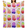 Aesthetic Fruit Carton Collection Velvety-soft Throw Blanket