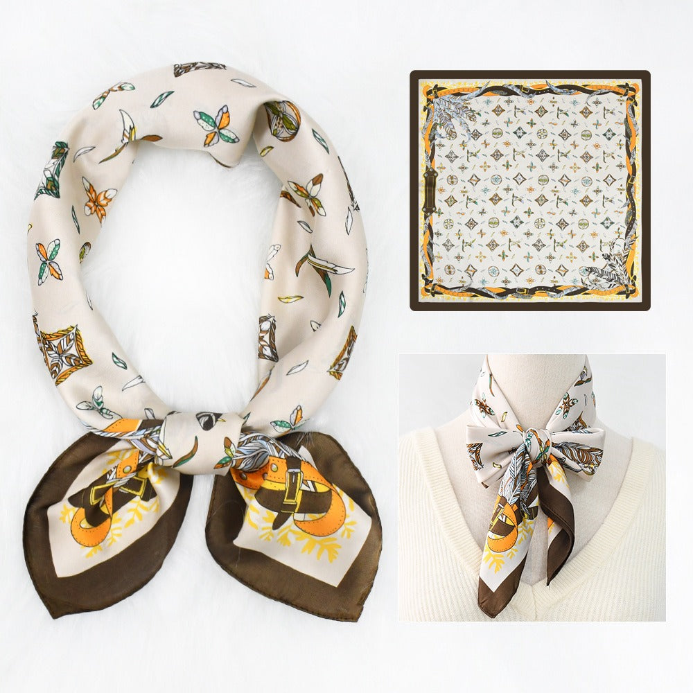 Silk Scarf Women's Sunscreen Beach Imitation Silk Versatile Silk Scarf Neckband