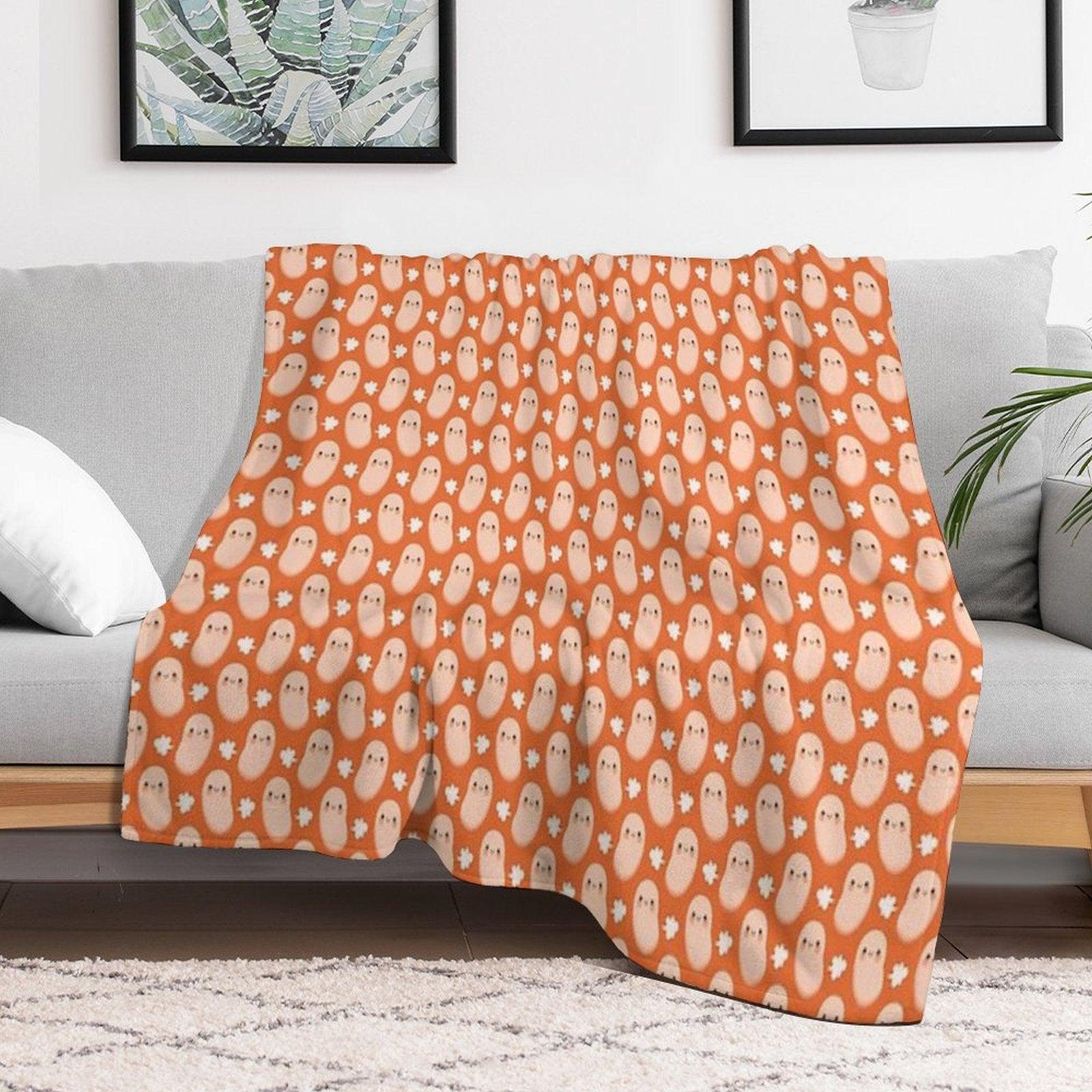 Baked Beans Farting Throw Blanket