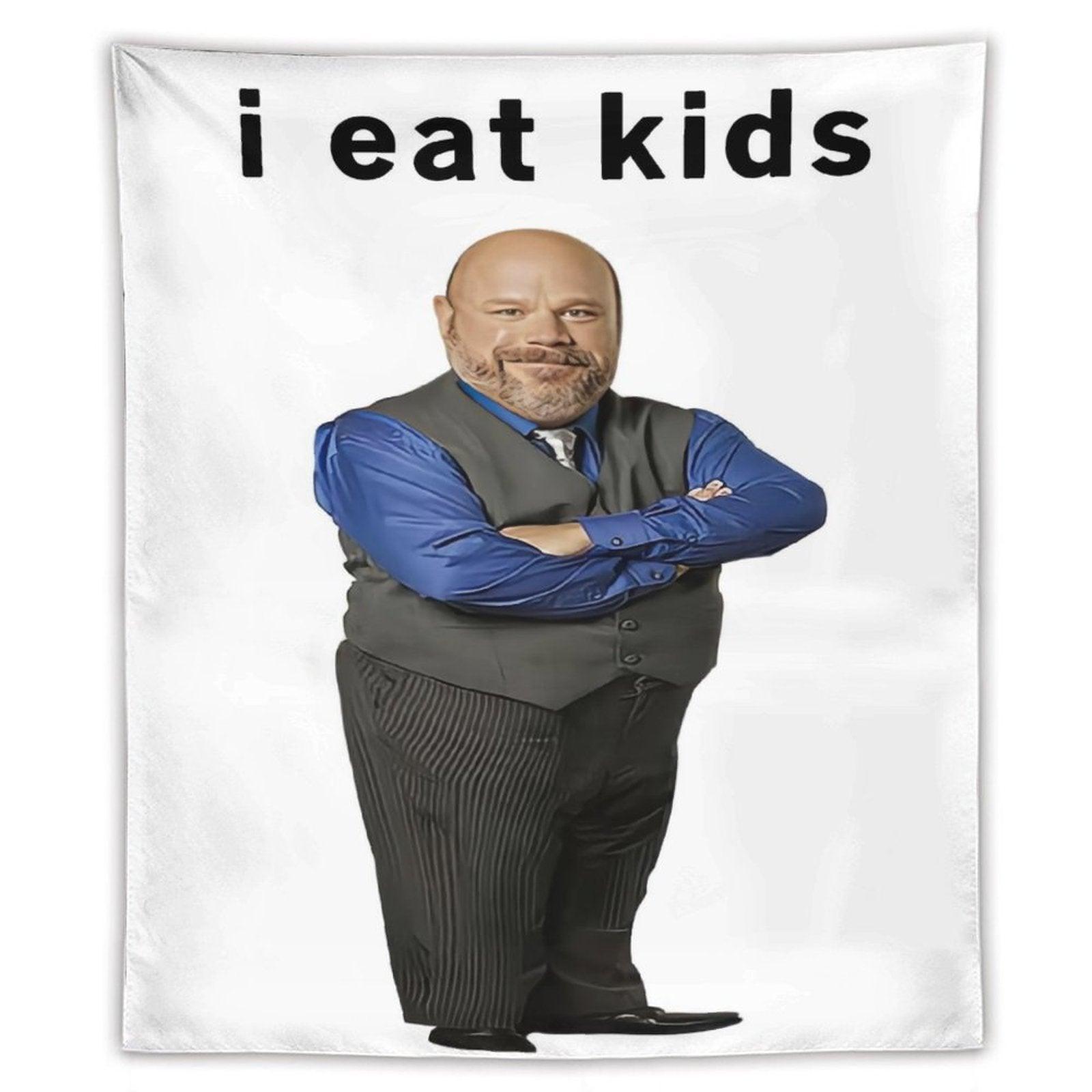 Bertram I Eat Kids Vertical Tapestry