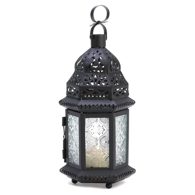 CLEAR GLASS MOROCCAN LANTERN