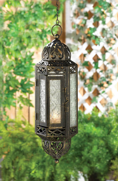 VICTORIAN HANGING CANDLE LANTERN