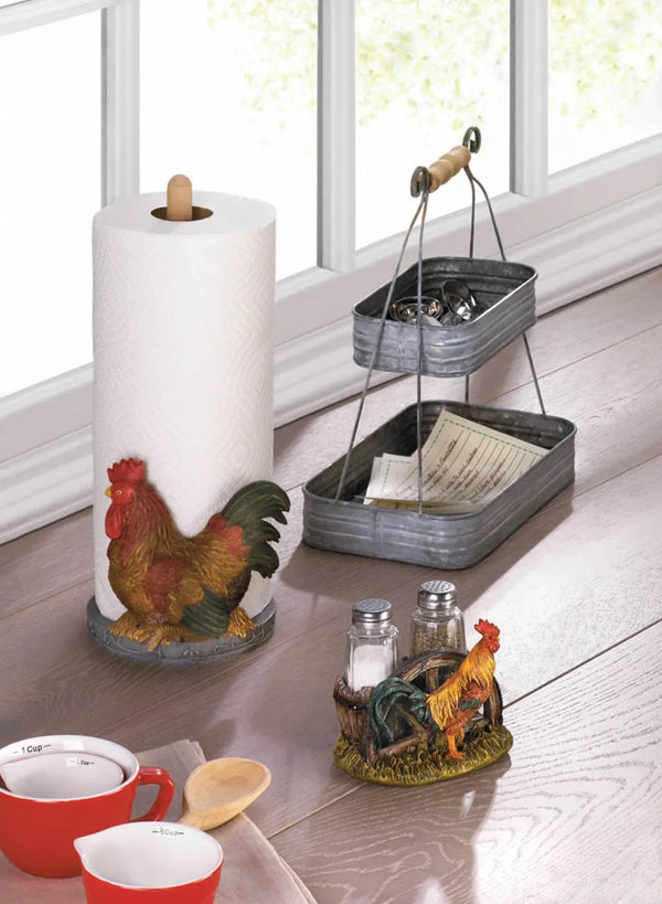 COUNTRY ROOSTER PAPER TOWEL HOLDER - Gifts for You 'n Me