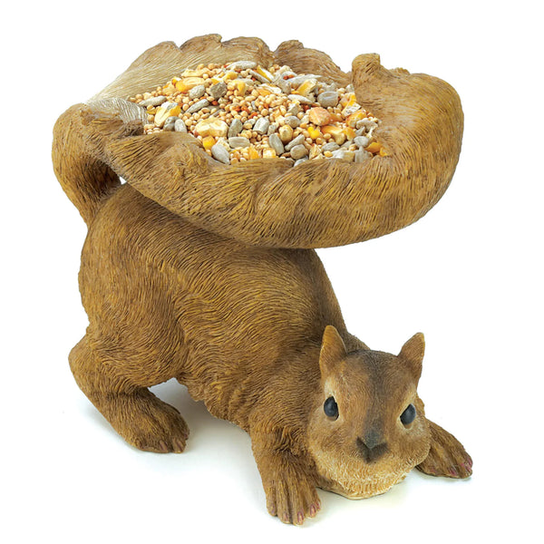 6'H Woodland Squirrel Bird Feeder
