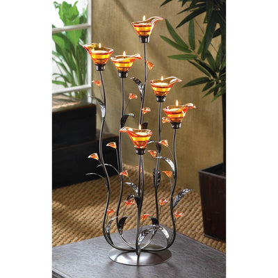 Amber Calla Lily Candleholder