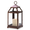 BRONZE CONTEMPORARY CANDLE LANTERN