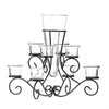 SCROLLWORK CANDLE STAND WITH VASE