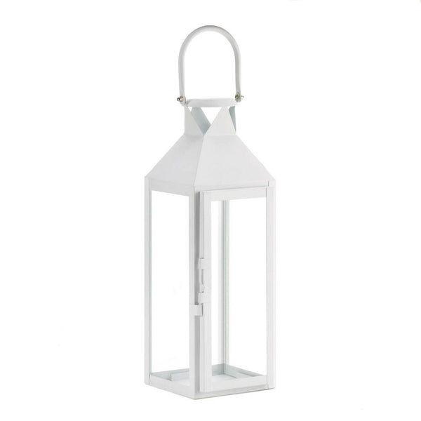 WHITE MANHATTAN CANDLE LANTERN