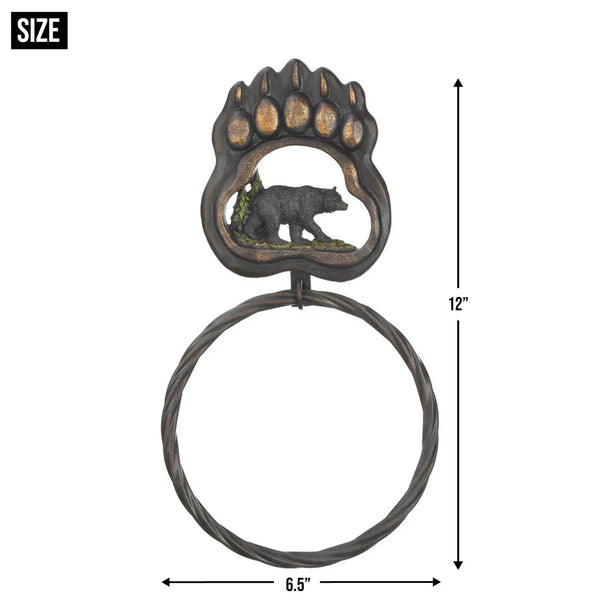 BLACK BEAR PAW TOWEL RING - Gifts for You 'n Me