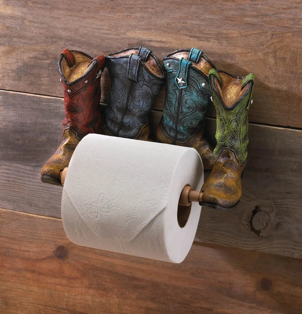 COWBOY BOOTS TOILET PAPER HOLDER - Gifts for You 'n Me