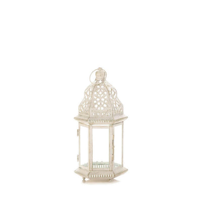 Sublime Distressed White Lantern