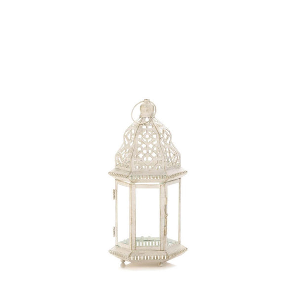 Sublime Distressed White Lantern