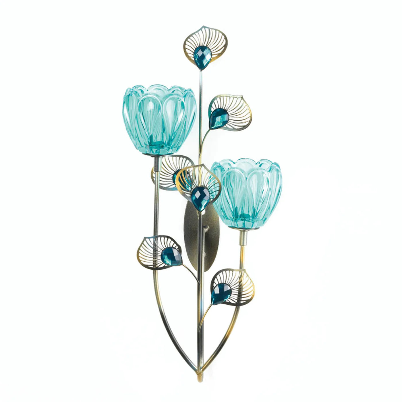 PEACOCK BLOSSOM DUO CUP WALL SCONCE