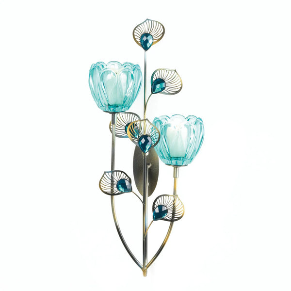 PEACOCK BLOSSOM DUO CUP WALL SCONCE