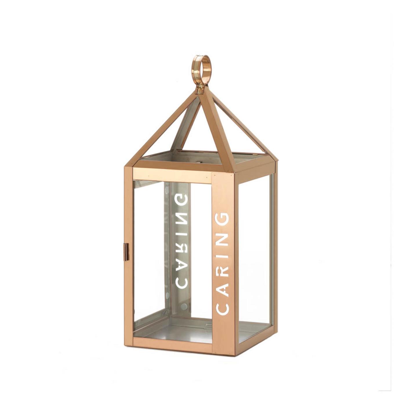 ROSE METAL FRAME CARING LANTERN