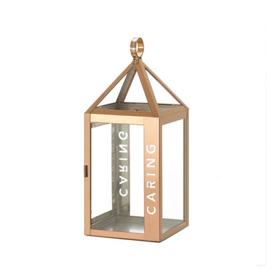 ROSE METAL FRAME CARING LANTERN