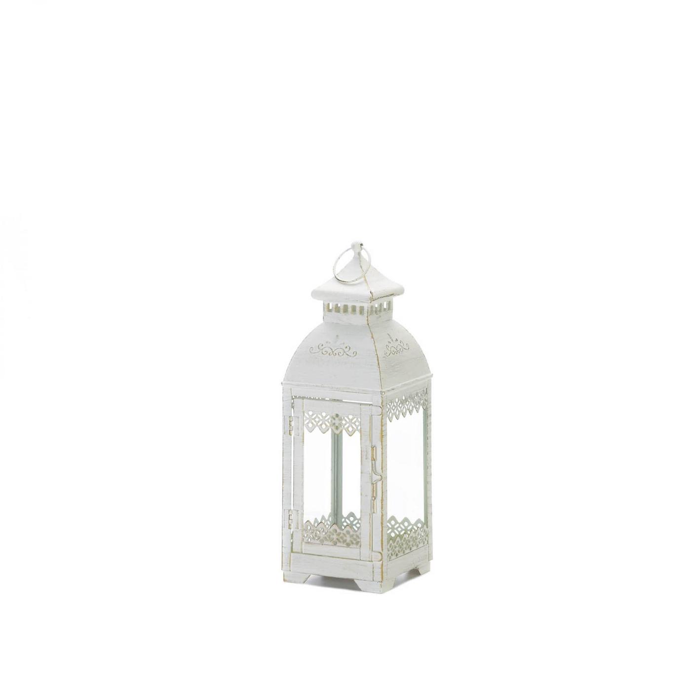 WHITE LACE VICTORIAN STYLE LANTERN