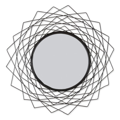 GEOMETRIC BLACK WALL MIRROR