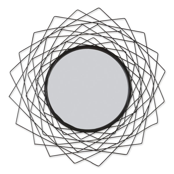 GEOMETRIC BLACK WALL MIRROR