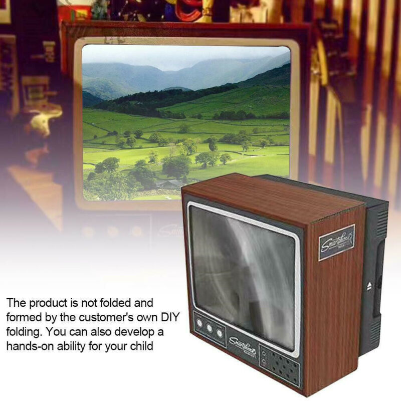 Retro TV Phone Screen Video DIY Enlarger Amplifier Magnifier Retro TV Appearance