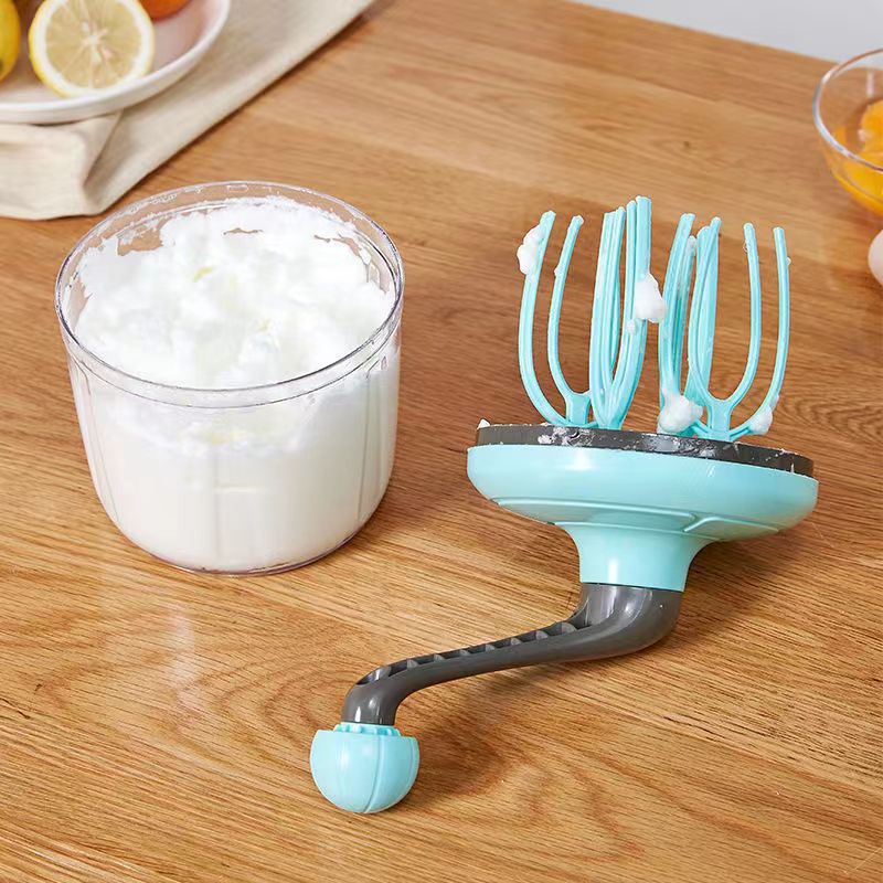 Household Baking Tools Cake Cream Beater Stirring Rod Egg White Foaming Machine Semi-Automatic Hand Operated Egg Beater