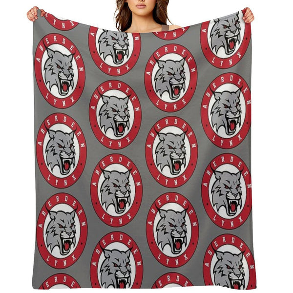 RED Lynx Logo Plush Throw Blanket
