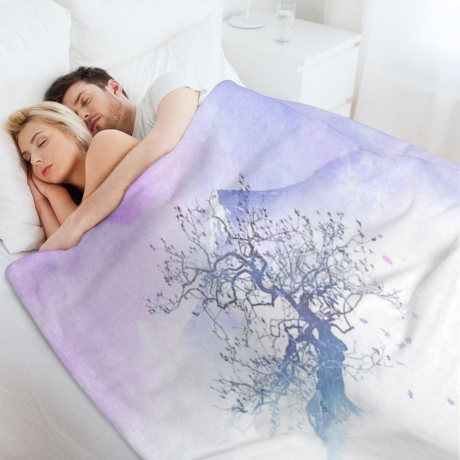 The Long Way to Fuji Throw Blanket