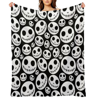Halloween Skeleton Jack Skellington Pattern Skelington Versatility Throw Blanket