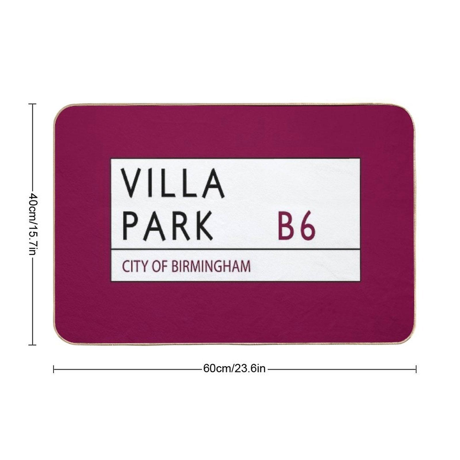 Villa Park Road Sign Bath Mat