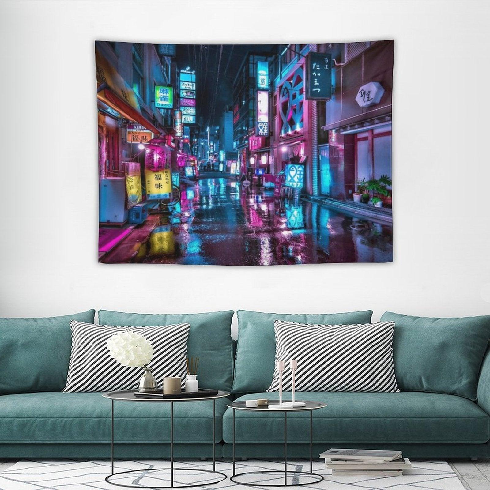 Tokyo at Night - Shimbashi Tapestry