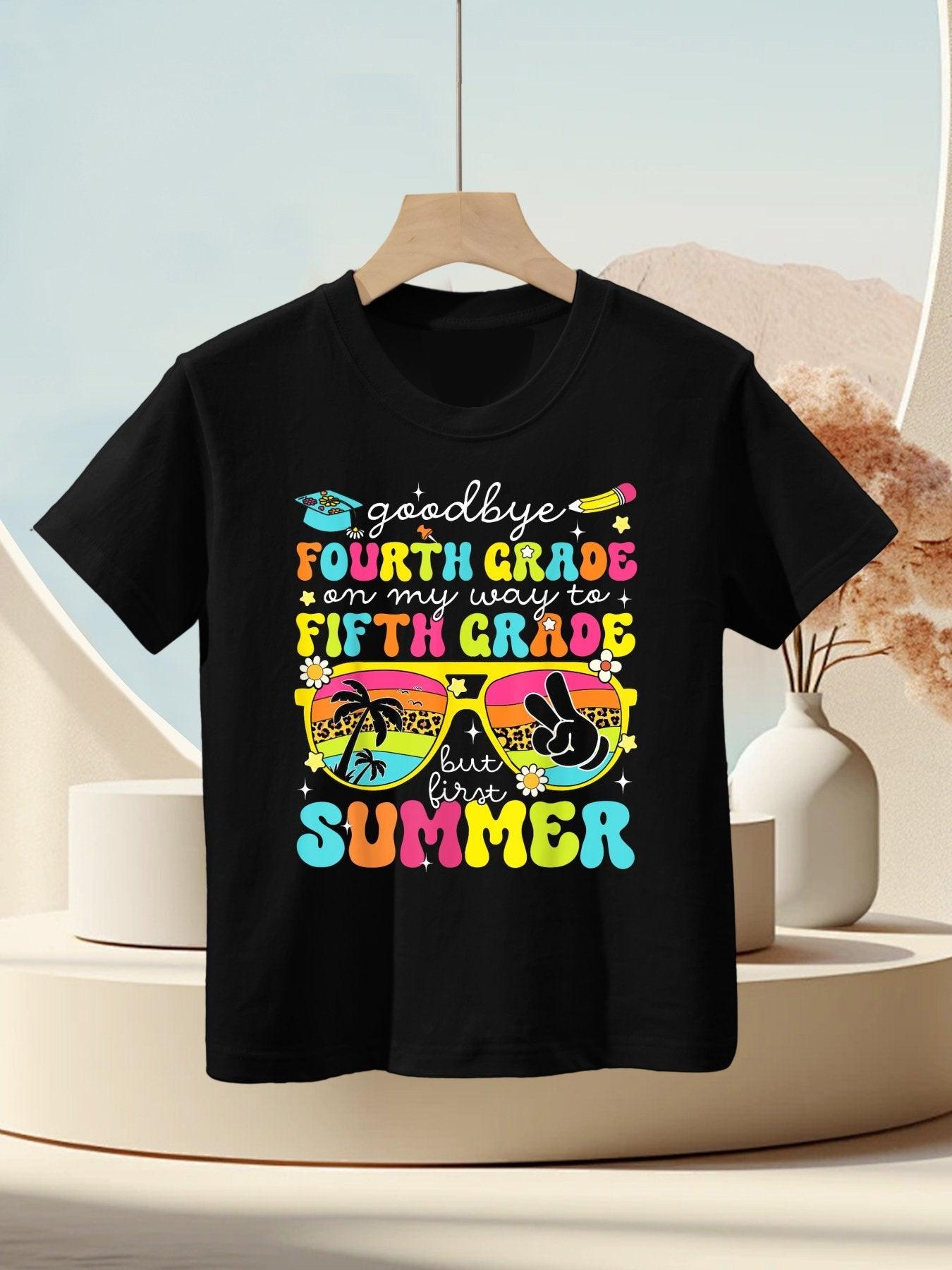 Goodbye 4th Grade Graduation To 5th Grade But First Summer Kids T-Shirt