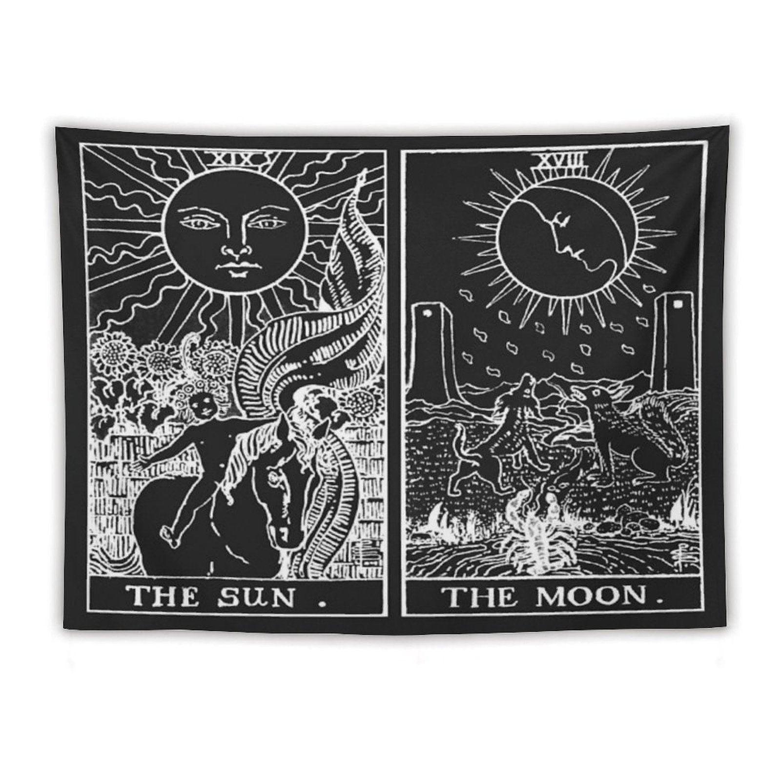 The Sun And Moon Tarot Cards  Pearl & Obsidian Tapestry