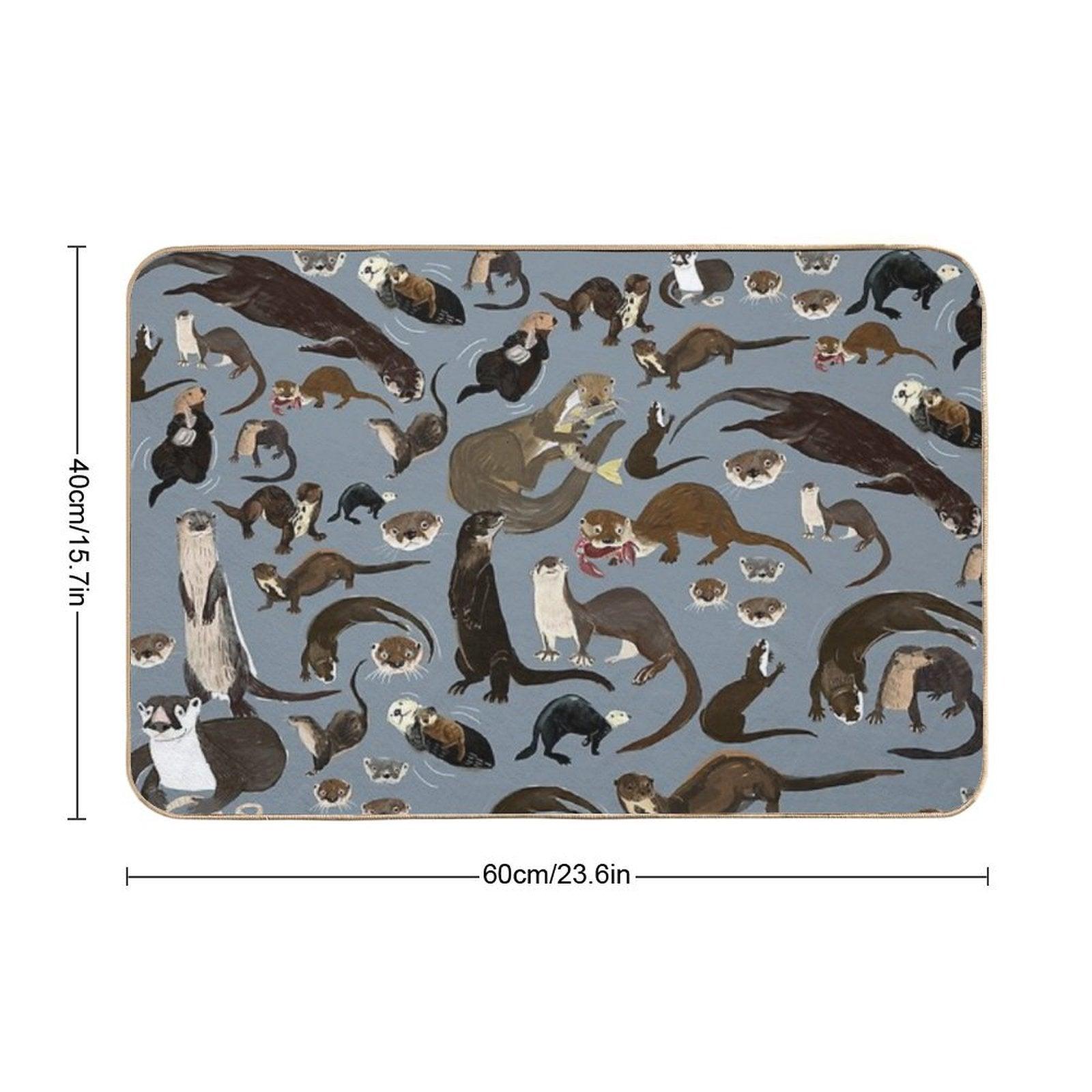 Old World Otters Bath Mat