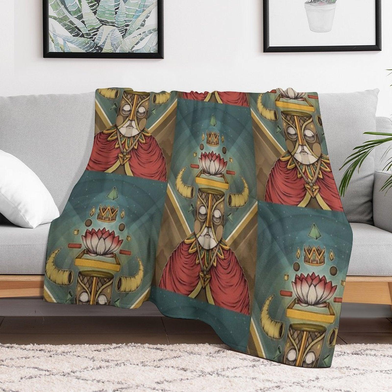 Hell Lotus Throw Blanket