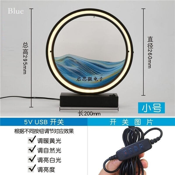 Creative Fashion Romantic Simple Bedroom Quicksand Table Lamp Decorbites