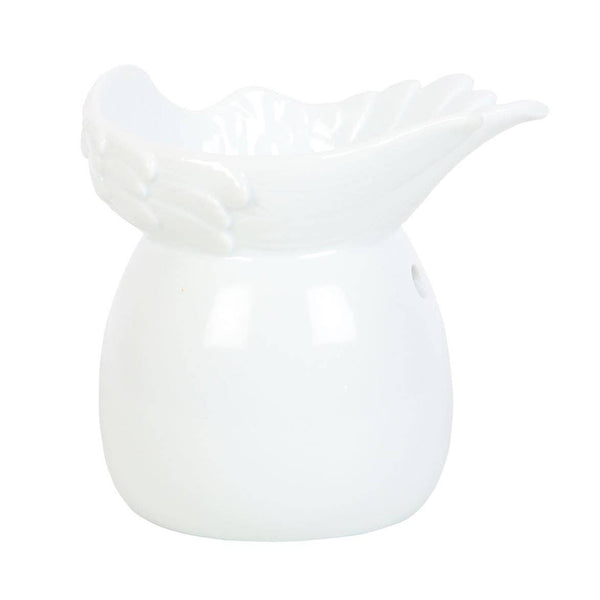 White Angel Wing Dish Tealight Wax Warmer