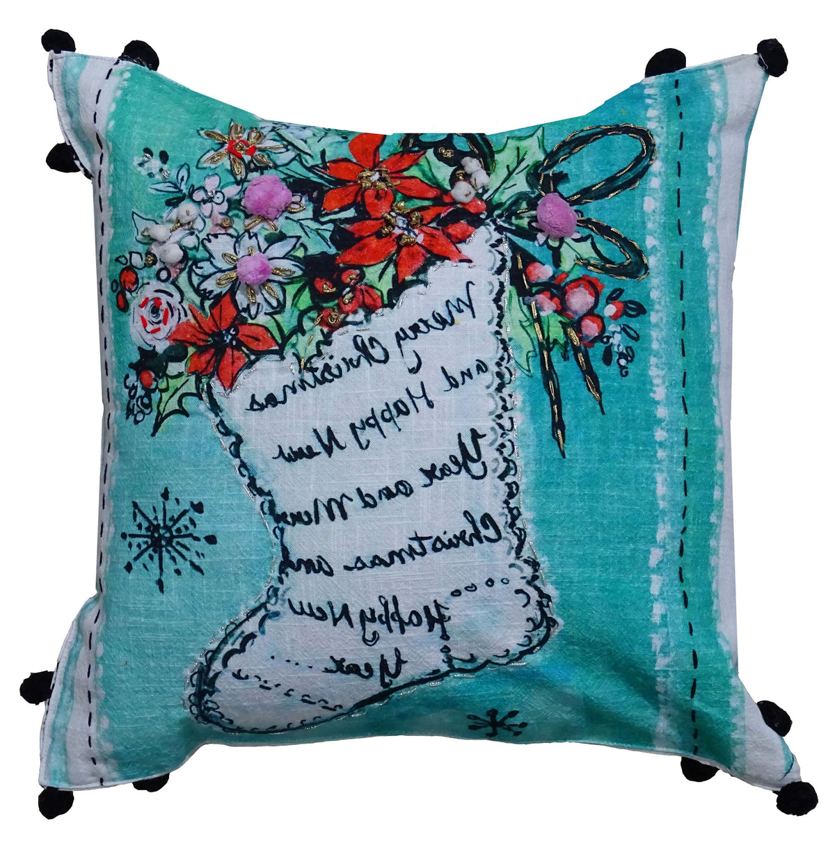 Vibhsa Christmas Holiday Pillow (Stocking, 18