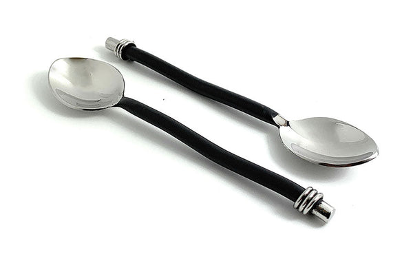 Vibhsa Black Silverware Teaspoons Set of 6