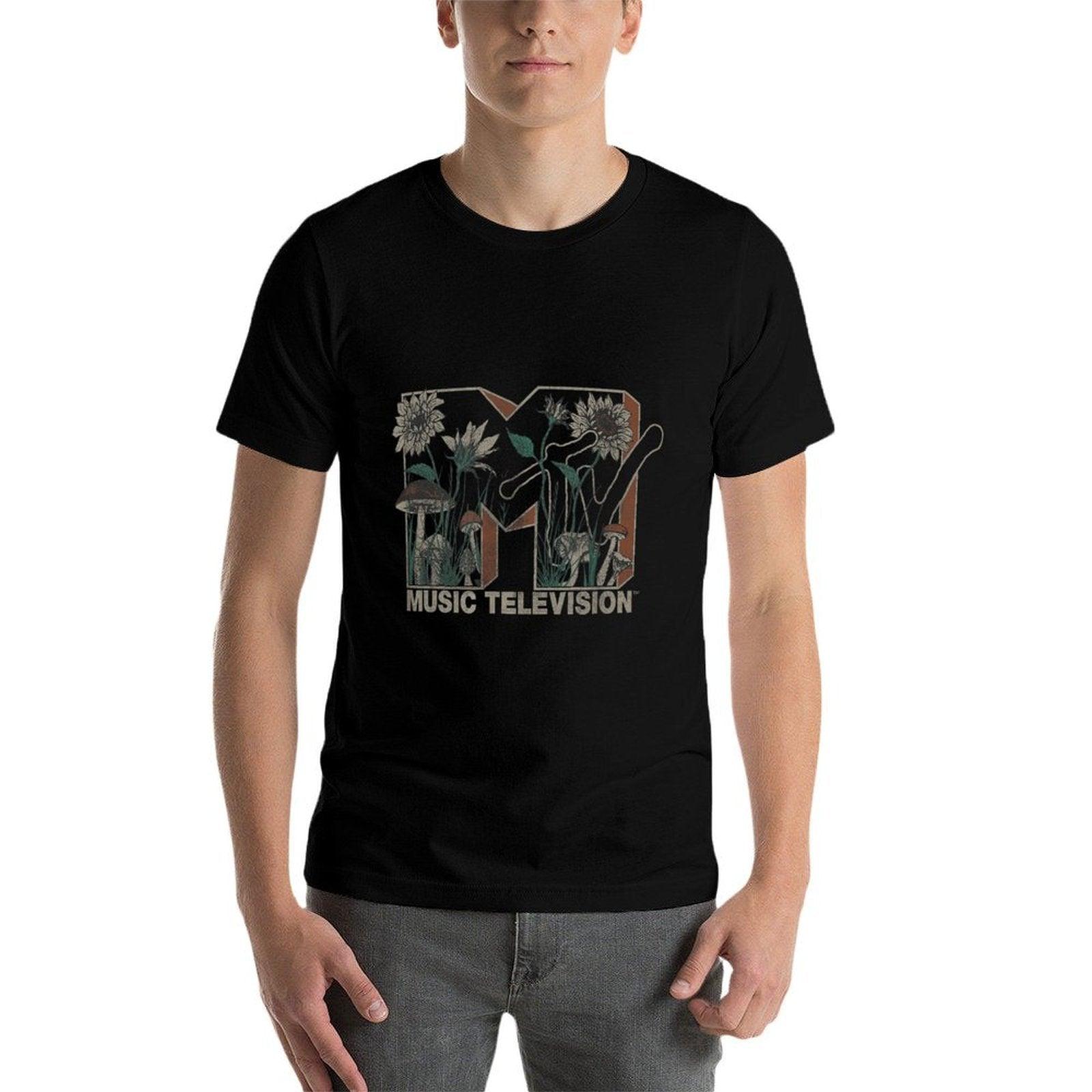 MTV Music Television Wild Flower Mushrooms MTV Logo  Versatile T-Shirt