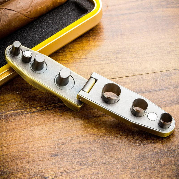 Cigar Opener Multi functional Opener Cigarette Holder Design Portable Cigar Drill Box