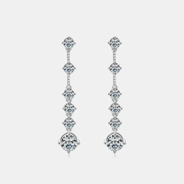 4 Carat Moissanite 925 Sterling Silver Earrings