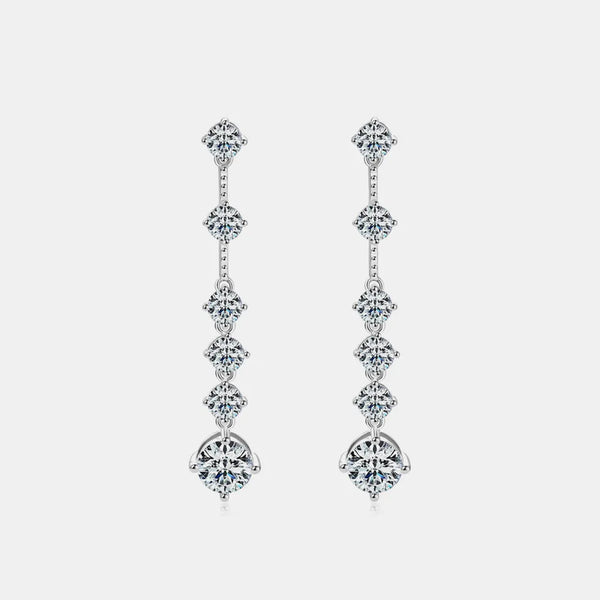 4 Carat Moissanite 925 Sterling Silver Earrings