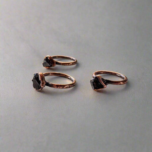 Raw Elite Shungite Ring – Grounding Shield for Calm | By Blackbird & Sage