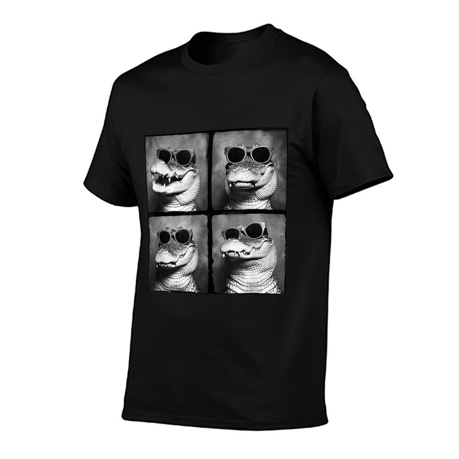 Funny Crocodile In Sunglasses Quirky Alligator Funny Gator T-Shirt