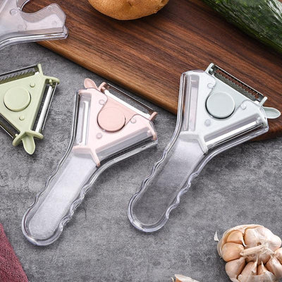 3-in-1 Practical Peeler Grater Three Blade Standard Serrated Fall Prevention Wear-resisting Kitchen Tool
